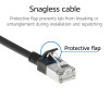 ACT Cavo patch Slimline Snagless S/FTP CAT6A LSZH nero 1,5 m con connettori RJ45 (DB7951)