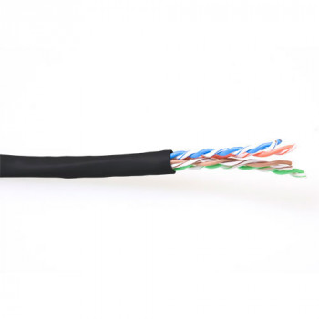 ACT CAT6 cavo patch U/UTP, trefolo, nero, 100 m rotolo (EP890H)