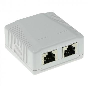 ACT FA6004 presa a parete CAT6 schermata a 2 porte, bianca