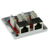 ACT FA6004 presa a parete CAT6 schermata a 2 porte, bianca