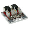 ACT FA6004 presa a parete CAT6 schermata a 2 porte, bianca