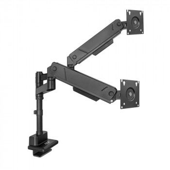 ACT AC8330 Office Solid Pro braccio doppio per monitor, molla a gas, montaggio su palo, fino a 34"