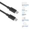 ACT cavo di ricarica/dati USB 2.0 240W USB-C a USB-C, nero, 1m (AC3086)