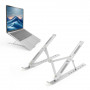 ACT supporto pieghevole per laptop, regolabile in altezza su 7 posizioni, alluminio, argento, ACT Essentials (AC8121)