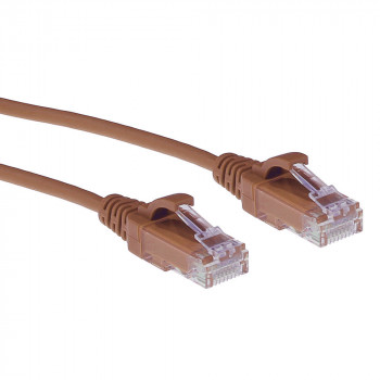 ACT cavo patch marrone 1,5 m LSZH U/UTP CAT6 Datacenter Slimline Snagless RJ45 (DC9251)