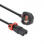ACT cavo di alimentazione spina UK - C15 IEC Lock+ nero 2 m, PC3884 (PL0082)