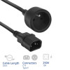 ACT cavo di alimentazione C14 IEC 60320 - connettore femmina tipo E (corrente max 10A) nero 0,6 m (AK5386)