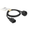 ACT cavo di alimentazione C14 IEC 60320 - connettore femmina tipo E (corrente max 10A) nero 0,6 m (AK5386)