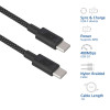 ACT cavo ricarica/dati USB 2.0 60W USB-C a USB-C, nero, 1 metro (AC3082)