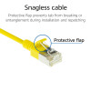 ACT giallo 0,5m LSZH S/FTP CAT6A Slimline cavo patch snagless con connettori RJ45 (DB7800)