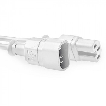 ACT AK5435 cavo di alimentazione bianco 0,6 m C14 su C15