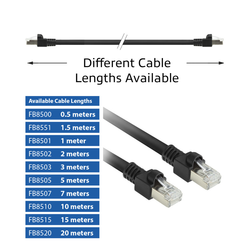 ACT FB8505 cavo patch S/FTP Cat.7 PUR flessibile 5 m, snagless RJ45, nero
