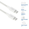 ACT cavo di ricarica/dati USB 2.0 240W USB-C a USB-C, bianco, 2 m (AC3085)