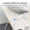 ACT cavo di ricarica/dati USB 2.0 240W USB-C a USB-C, bianco, 2 m (AC3085)