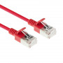 ACT rosso cavo patch slimline LSZH S/FTP CAT6A 3 m snagless RJ45 (DB7503)