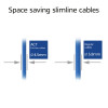 ACT Cavo patch slimline RJ45 S/FTP CAT6A LSZH blu 5 m con protezione linguetta (DB7605)