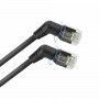 ACT DD1910 Cavo patch slim CAT6A U/FTP, 10 m, nero, RJ45 girevole angolato 360°