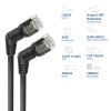 ACT DD1910 Cavo patch slim CAT6A U/FTP, 10 m, nero, RJ45 girevole angolato 360°