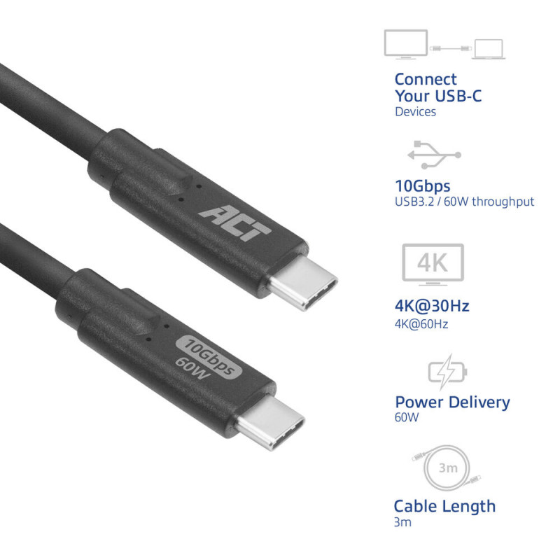 ACT AC7443 cavo da USB-C (M) a USB-C (M), 24 pin