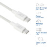 ACT Cavo di ricarica/dati USB 2.0 60W USB-C a USB-C, bianco, 2 m (AC3081)