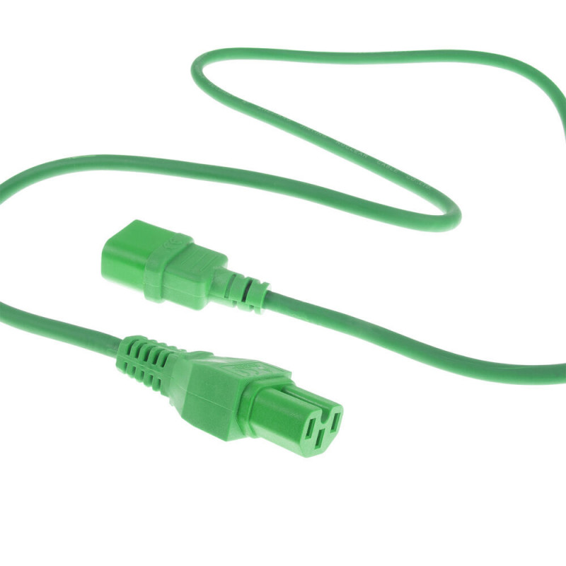 ACT Cavo di alimentazione C14 su C15 verde 1,5 m (AK5394)