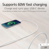 ACT Cavo di ricarica/dati USB 2.0 60W USB-C a USB-C, bianco, 1 m (AC3080)