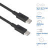 ACT Cavo di ricarica/dati USB 2.0 60W USB-C a USB-C, nero, 2 m (AC3083)