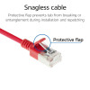 ACT Cavo patch slimline LSZH S/FTP CAT6A snagless rosso 1 m RJ45 (DB7501)