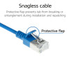 ACT Cavo patch slimline LSZH S/FTP CAT6A snagless blu 7 m con connettori RJ45 (DB7607)