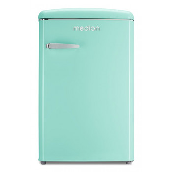 Medion MD37790 frigorifero retrò turchese, 90L volume totale, classe di efficienza energetica E