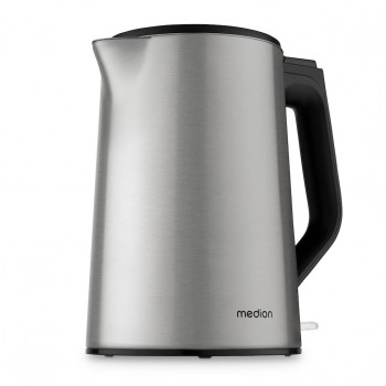 MEDION Life MD12105 bollitore a doppia parete 1,5 L 2200 W argento con controller Strix