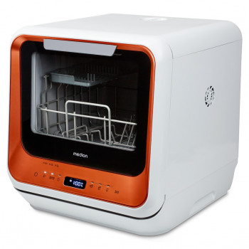 MEDION DWT20 (MD37763) lavastoviglie compatta a libera installazione, 6 coperti, 42 cm di larghezza, classe energetica D, bianca