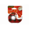 3M Scotch Crystal Clear Nastro adesivo con dispenser manuale, 19 mm x 15 m, trasparente, leggero e silenzioso, 1 rotolo 6-1915D