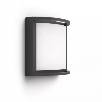 Philips Outdoor Samondra lampada da parete ultra efficiente 3,8W, 2700 Kelvin antracite