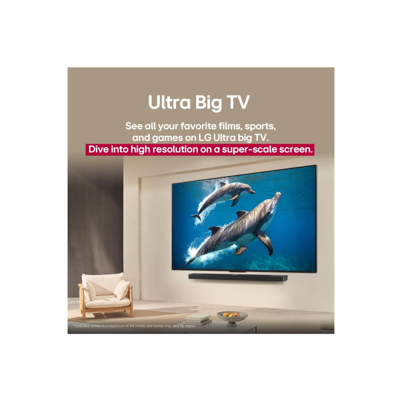 LG 65QNED82A3B 65 pollici QNED 4K Smart TV con processore α7 Gen6 AI