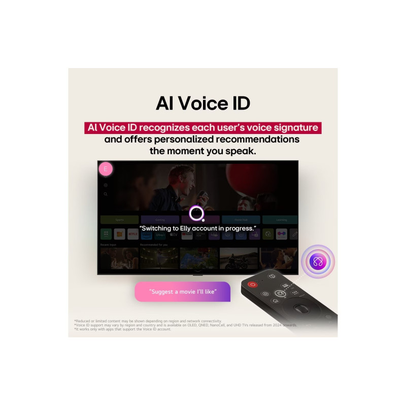 LG 65QNED82A3B 65 pollici QNED 4K Smart TV con processore α7 Gen6 AI