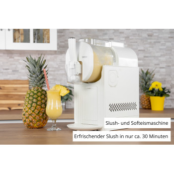 Unold 48965 Sofia macchina 2-in-1 per slush e gelato soft, 1,5L, 150W, 5 programmi, nero