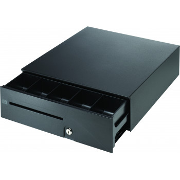 HP Cassetta portamonete per Engage Flex Mini Retail System – Elettronica, serratura a 3 posizioni, 5 scomparti per banconote / 8 per monete, nero