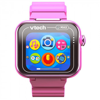 VTech KidiZoom Smart Watch MAX Smartwatch per bambini rosa con doppia fotocamera, oltre 20 giochi, activity tracker, resistente agli schizzi
