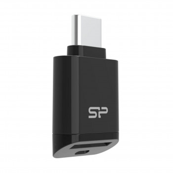 Lettore di schede microSD Silicon Power C200 USB-C 3.2 - nero