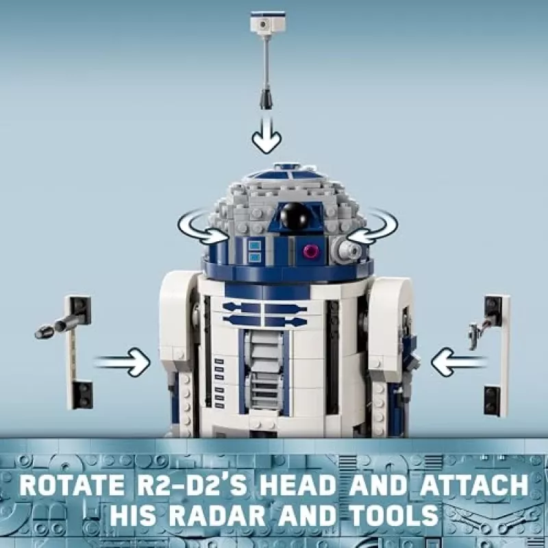 LEGO Star Wars 75379 R2-D2 set di costruzione con minifigure di Darth Malak, 1050 pezzi, 10+