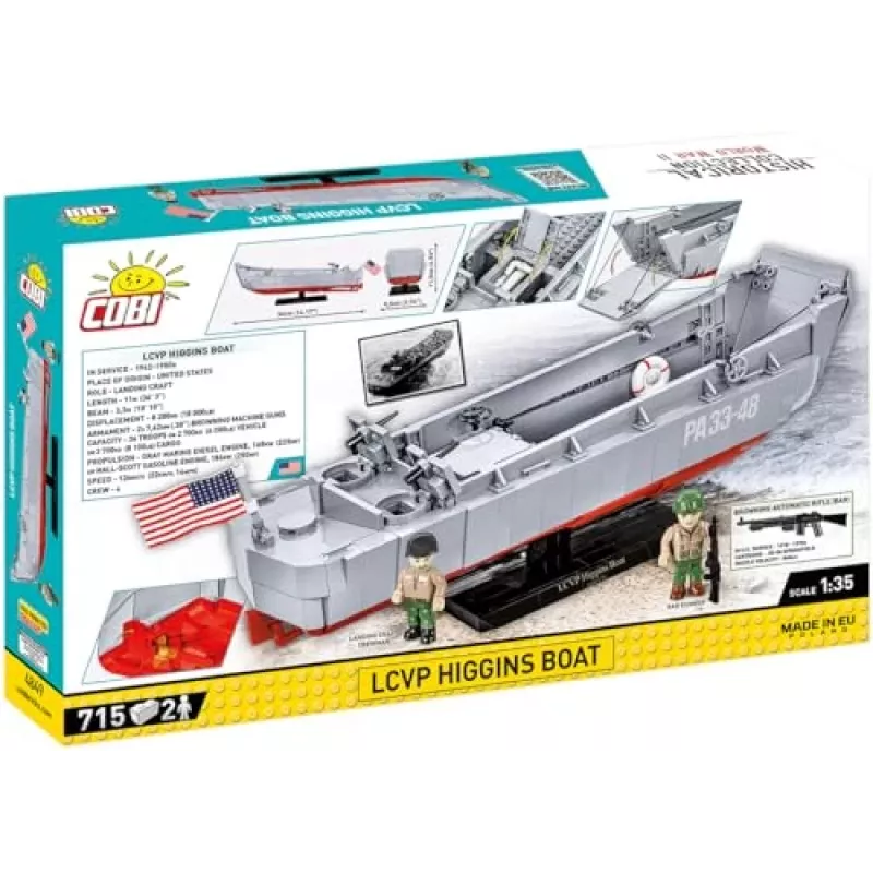 Set da costruzione Cobi LCVP Higgins Boat 715 pezzi età 8+