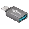 Wentronic Goobay Adattatore USB-C™ - connettore femmina USB 3.0 A, grigio - per il collegamento tra dispositivi USB-C™ e USB-A (56621)