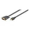Wentronic Goobay cavo HDMI™ / DVI-D, nero, 3 m - connettore HDMI™ 19 poli > connettore DVI-D (18+1) (51581)