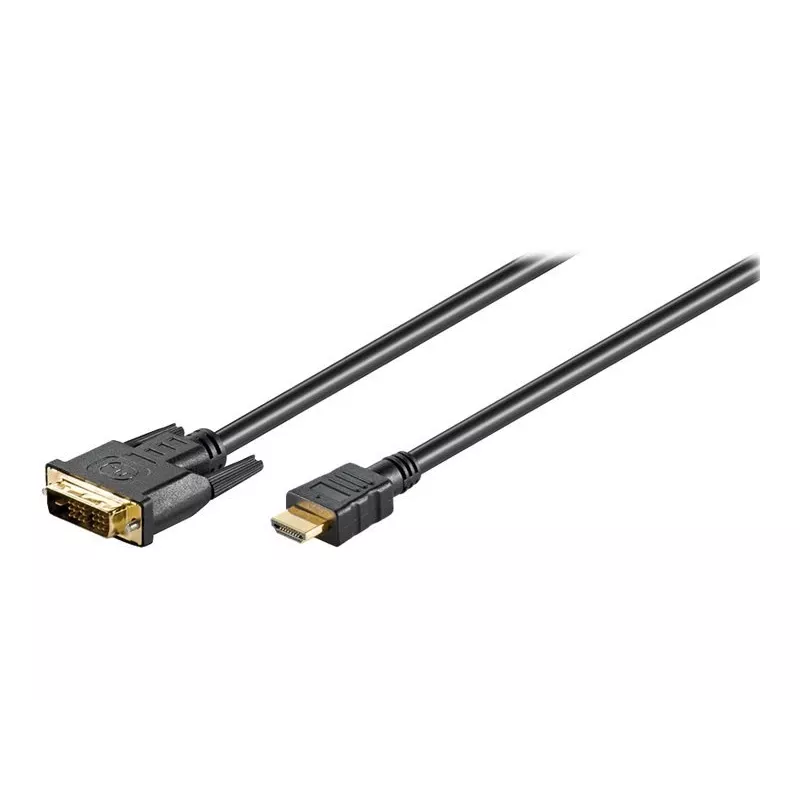 Wentronic Goobay cavo HDMI™ / DVI-D, nero, 3 m - connettore HDMI™ 19 poli > connettore DVI-D (18+1) (51581)