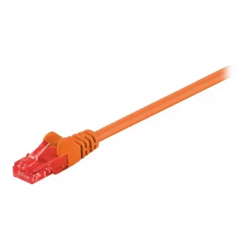 Wentronic Goobay - cavo patch - RJ-45 (M) a RJ-45 (M) - 1 M - UTP - CAT 6 - sagomato, protezione linguetta - arancione (95262)
