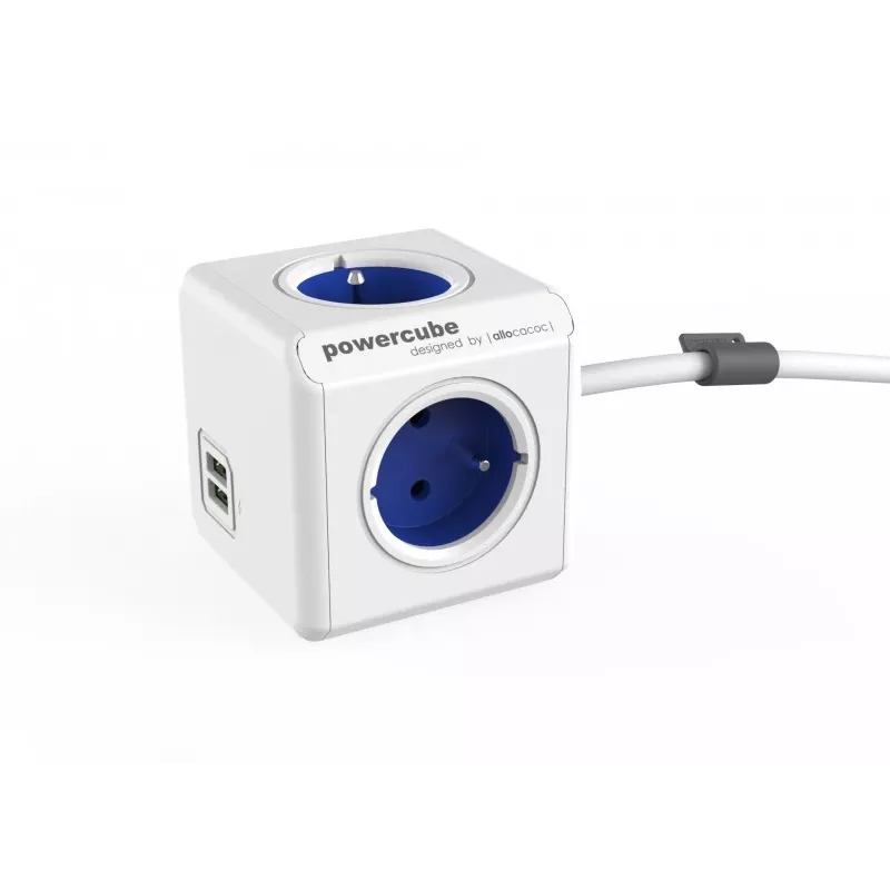Ciabatta Allocacoc 2402BL/FREUPC 1,5 m 4 prese AC per interni blu, bianco