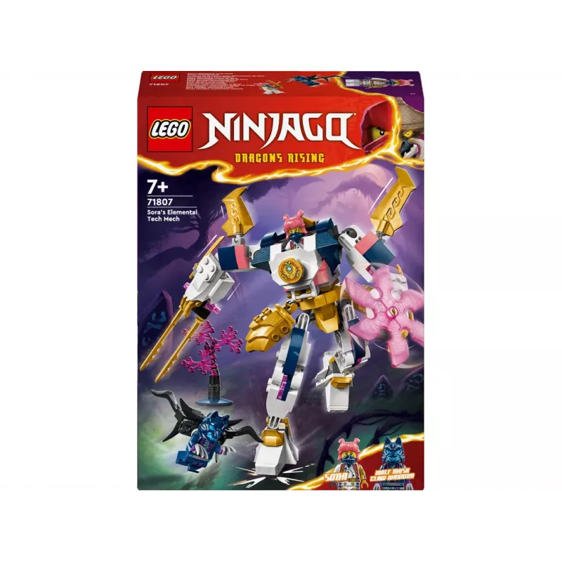 LEGO NINJAGO 71807 Soras Elemental Tech Mech Rising set di costruzioni