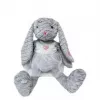 Peluche TULILO mascotte coniglio rosa 32 cm grigio - coniglio di peluche 32 cm
