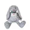 Peluche TULILO mascotte coniglio rosa 32 cm grigio - coniglio di peluche 32 cm